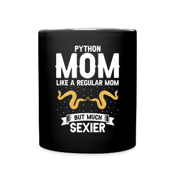 King python design pour les amateurs de serpents - Mug uni - noir - Devant