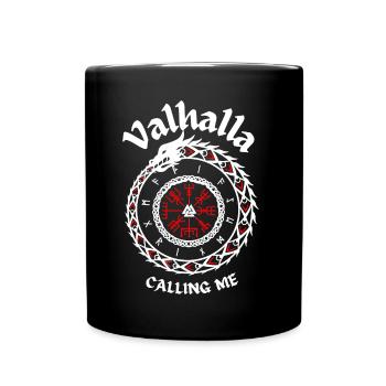 VALHALLA Calling me-VIKING SYMBOLE-WIKINGER RUNEN - Tasse einfarbig - Schwarz - Vorne