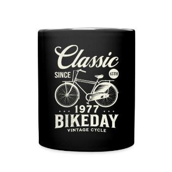 Cycliste 1977 Vélo 45 Ans Anniversaire - Mug uni - noir - Devant