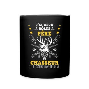 Père Et Chasseur L'Homme Parfait Qui Déchire - Mug uni - noir - Devant