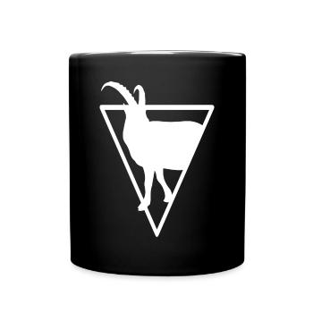Triagnle - Chèvre - - Mug uni - noir - Devant