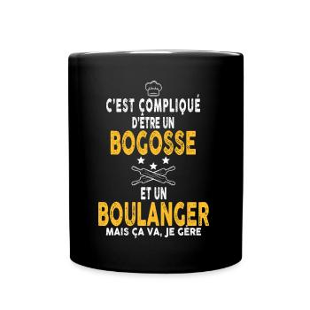 Mon Boulanger est un Beau Gosse Idée Cadeau Homme - Mug uni - noir - Devant