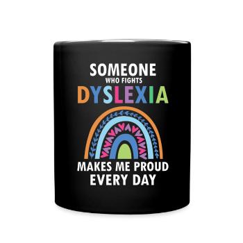 Dyslexia Teacher for Legathenia Therapists - Full Colour Mug - black - Front