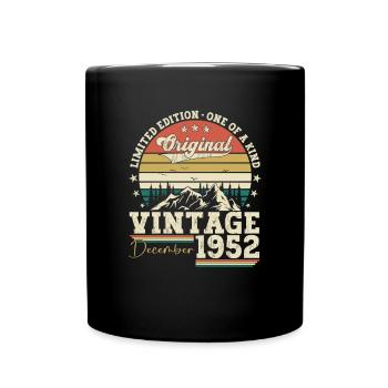 Cadeau original du 70e anniversaire de décembre 1952 - Mug uni - noir - Devant