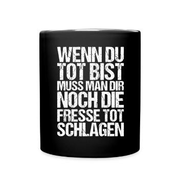 Komiker Comedian Spruch Geschenk - Tasse einfarbig - Schwarz - Vorne