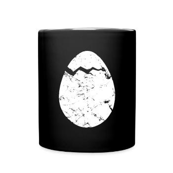 Oh, you dear egg! - used look - Happy Easter! - Full Colour Mug - black - Front