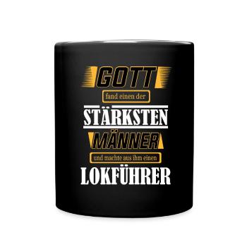 Lokführer, einer der stärksten Männer der Welt - Tasse einfarbig - Schwarz - Vorne