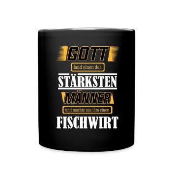 Fischwirt einer der stärksten Männer der Welt - Tasse einfarbig - Schwarz - Vorne