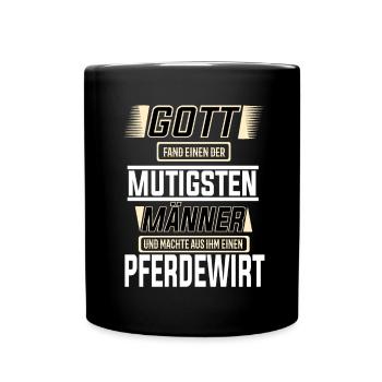 Pferdewirt, einer der mutigsten Männer der Welt - Tasse einfarbig - Schwarz - Vorne