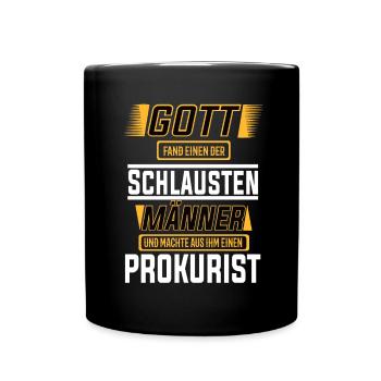 Prokurist, einer der schlausten Männer der Welt - Tasse einfarbig - Schwarz - Vorne