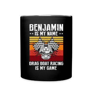 Speedboat Racing Design for Racing Boaters - Full Colour Mug - black - Front