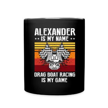 Speedboat Racing Design for Racing Boaters - Full Colour Mug - black - Front