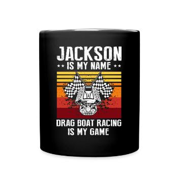 Speedboat Racing Design for Racing Boaters - Full Colour Mug - black - Front
