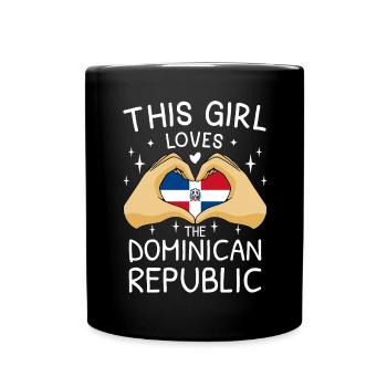 Dominican Republic Flag Dom Rep Flag Travel - Full Colour Mug - black - Front