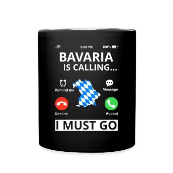 Bayern Flagge Used Look Bayerische Fahne Vintage - Tasse einfarbig - Schwarz - Vorne