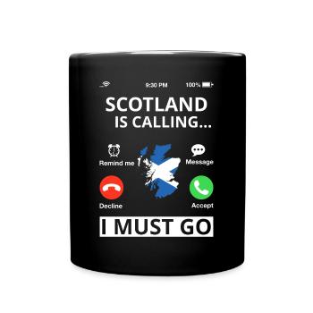 Schottland Flagge Schottische Fahne Alba GB UK - Tasse einfarbig - Schwarz - Vorne