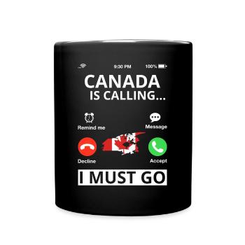 Drapeau du Canada Feuille d’érable Drapeau canadien Canada - Mug uni - noir - Devant