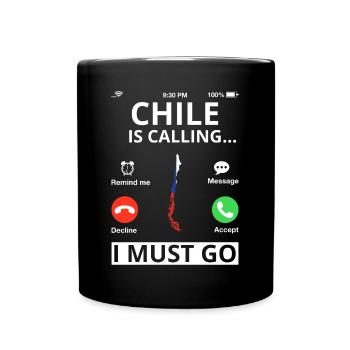 Chili Drapeau Amérique du Sud Drapeau chilien Vintage - Mug uni - noir - Devant