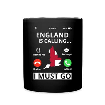 England Flag Vintage English Flag Used Look - Full Colour Mug - black - Front