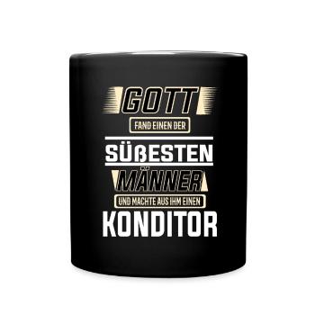 Konditor einer der süßesten Männer der Welt - Tasse einfarbig - Schwarz - Vorne