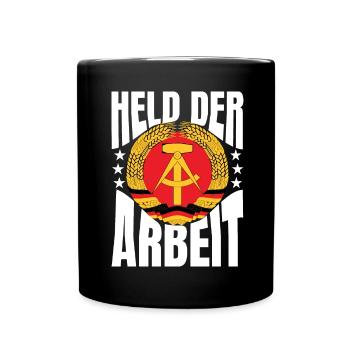 Held der Arbeit DDR Geschenk - Tasse einfarbig - Schwarz - Vorne