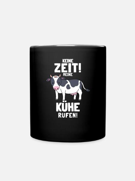Kühe Kuh Schädel Oberteil Landwirtschaft Geschenke - Tasse einfarbig - Schwarz