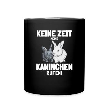Zwergkaninchen Kaninchen Häschen Haustier Geschenk - Tasse einfarbig - Schwarz - Vorne
