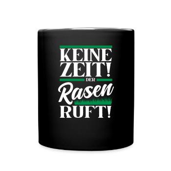 Rasenmäher Rasenpflege Platzwart Rasenflüsterer - Tasse einfarbig - Schwarz - Vorne