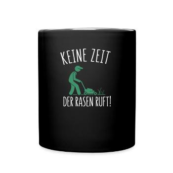 Rasenmäher Rasenpflege Platzwart Rasenflüsterer - Tasse einfarbig - Schwarz - Vorne
