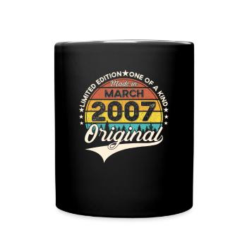 16th birthday man Original March vintage 2007 - Full Colour Mug - black - Front