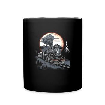 Steam locomotive Steam locomotive Eisebahner gift locomotive - Full Colour Mug - black - Front