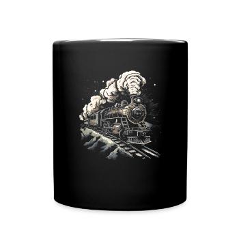 Steam locomotive Steam locomotive Eisebahner gift locomotive - Full Colour Mug - black - Front