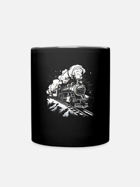 Locomotive à vapeur Locomotive à vapeur Eisebahner locomotive cadeau - Mug uni - noir