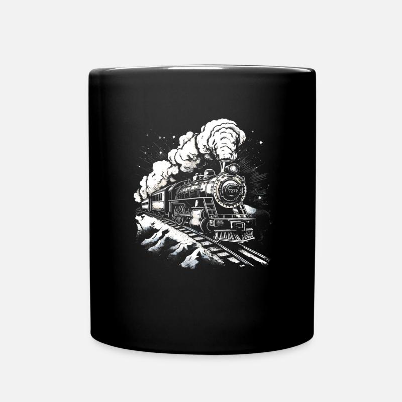 Dampflokomotive Dampflok Eisebahner Geschenk Lok - Tasse einfarbig - Schwarz
