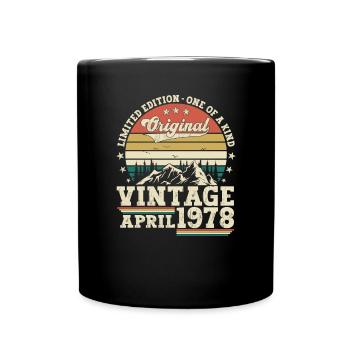 45e anniversaire homme Original April Né en 1978 - Mug uni - noir - Devant