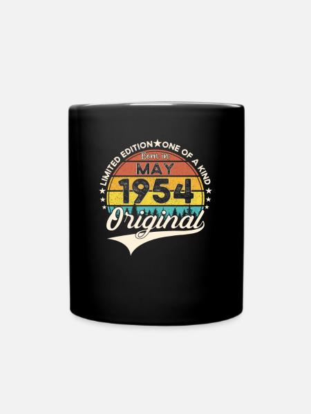 Mai Jahrgang 1954 Original 69. Geburtstag Geschenk - Tasse einfarbig - Schwarz