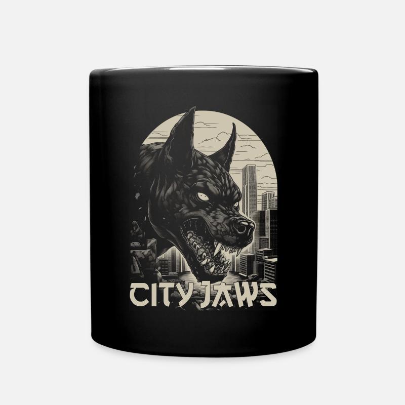 Stadt-Kiefer - Tasse einfarbig - Schwarz