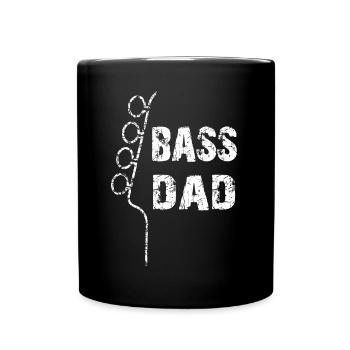 Papa spielt Bass - Bass Dad - Tasse einfarbig - Schwarz - Vorne