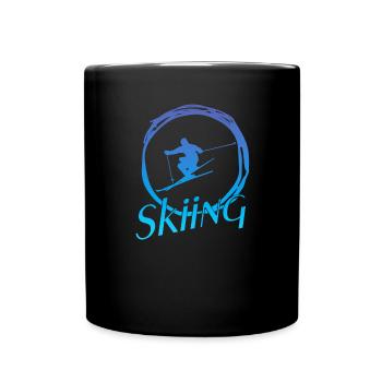 Skiing - Tasse einfarbig - Schwarz - Vorne