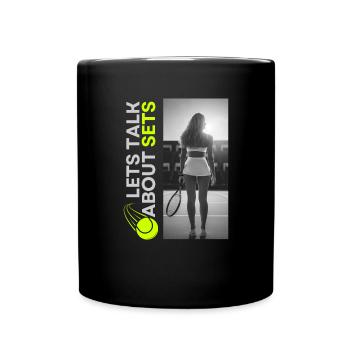 Joueur de tennis Raquette de tennis Tenue de court de tennis - Mug uni - noir - Devant