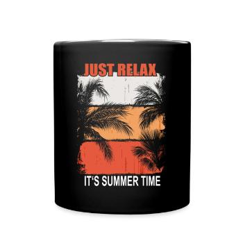 Sommer - Just Relax its Summer time - Full Colour Mug - black - Front