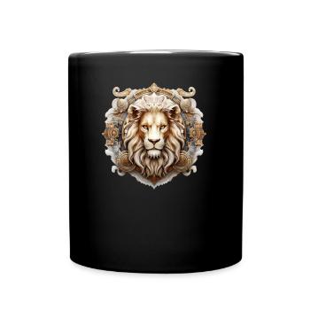 astro Horoscope d’anniversaire signe du zodiaque Lion - Mug uni - noir - Devant