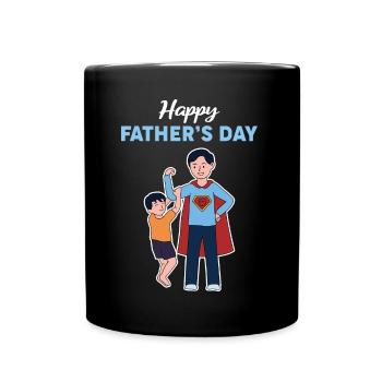 Happy Father's Day Son Design - Full Colour Mug - black - Front