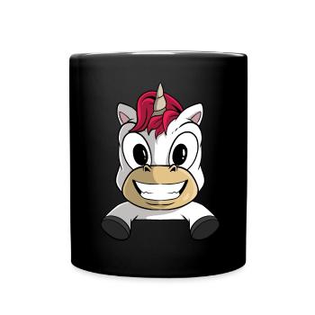 Cute unicorn - Full Colour Mug - black - Front