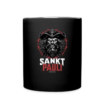 St Pauli Retro Piratenkopf Hansestadt Hambourg - Mug uni - noir - Devant