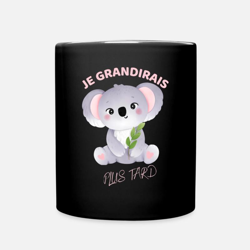 Grandir plus tard - Mug uni - noir