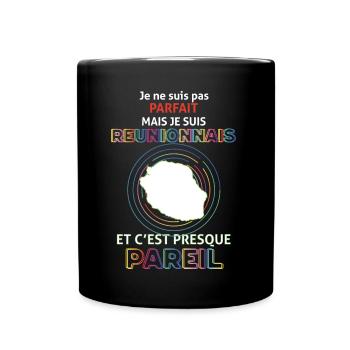 Réunionnais Cadeau Homme Humour Anniversaire - Mug uni - noir - Devant