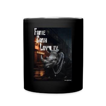 Fame Cash Loyalty Ghetto Gangster - Full Colour Mug - black - Front