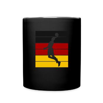 Basketball Trikot Basketballspieler Deutschland - Tasse einfarbig - Schwarz - Vorne
