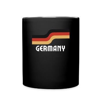Drapeau rétro Jersey Allemagne - Mug uni - noir - Devant